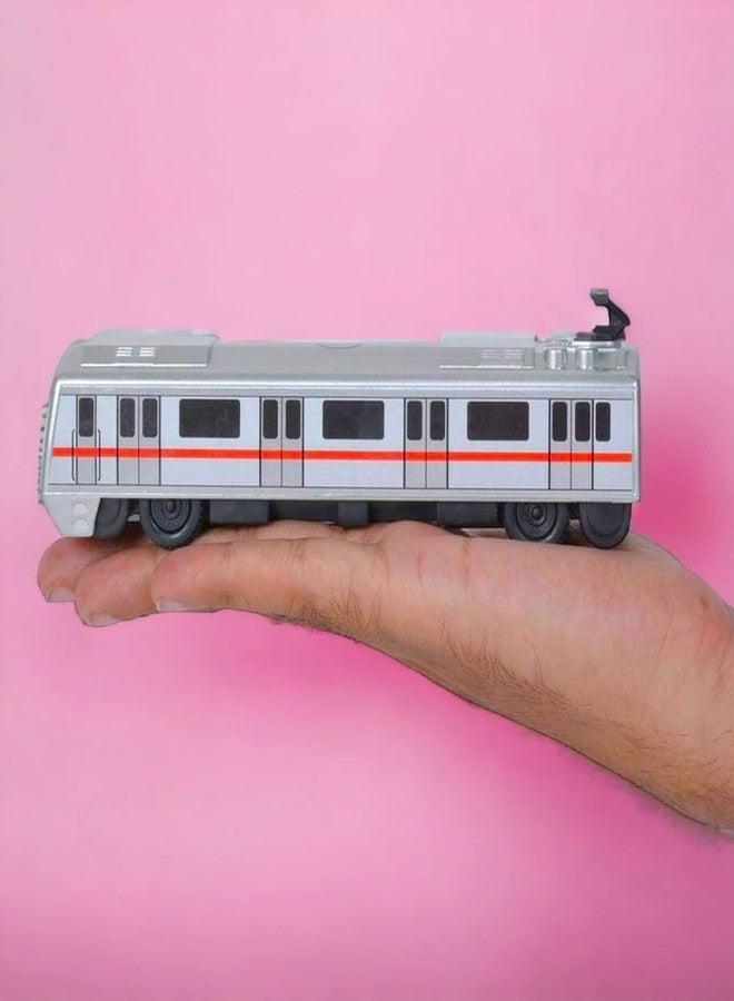 SARASI Metro Train for Kids, Pull Back Action, Excellent Body Graphics, Durable Quality (Multicolor, Pack of: 1) - Image 2